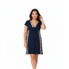 Нічна сорочка Cotpark   XL,2XL,3XL,4XL темно-синій 13103-В